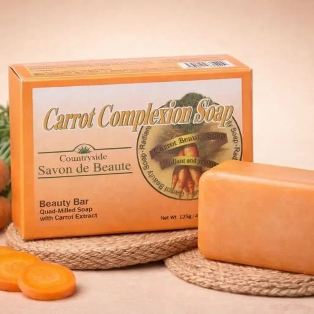 4-Pack Carrot Complexion Soap 4.4oz Beauty Bars with Carrot Extract